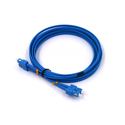 Cordón doble de la fibra óptica de SC/UPC G657A1 9/125 SM el 1-50M FTTH