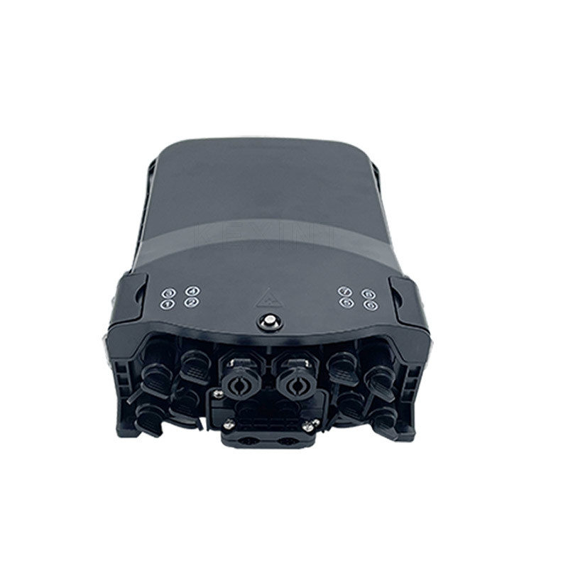 Caja de distribución de fibra óptica de la prenda impermeable al aire libre negra IP65 KEXINT FTTH KXT-B-16L4