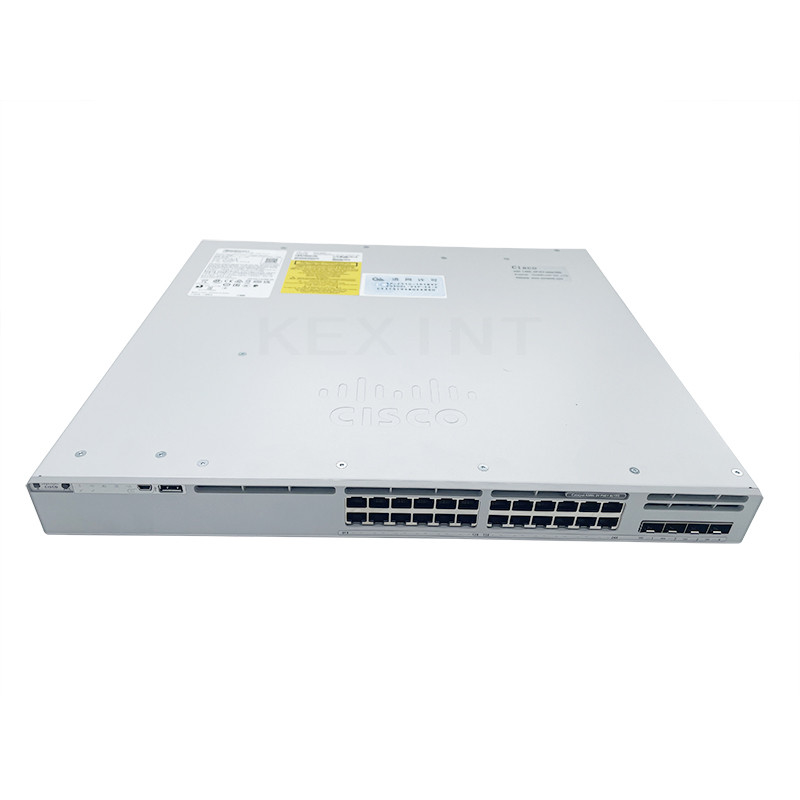 C9300L 24 puertos POE 4x10G Network Switch C9300L-24P-4X-E ​​para seguridad/IoT/nube
