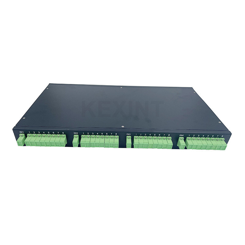 KEXINT 4 X 8 SC APC Fibra óptica PLC Splitter 1U ODF 19 pulgadas panel de parches de fibra óptica